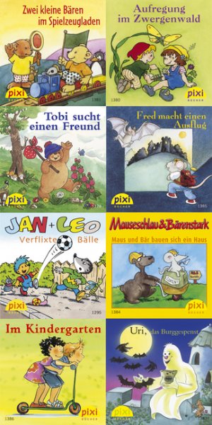 ISBN 9783551057556: Jan + Leo Verflixte Bälle PIXI Bücher 1383, Serie 155  "Viel Spaß mit Petzi". Mini-Buch