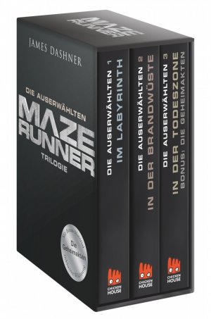 gebrauchtes Buch – Dashner, James; Burger – Maze Runner-Trilogie - Die Auserwählten: Schuber mit Bonusmaterial: Die Auserwählten, Im Labyrinth; Die Auserwählten, In der Brandwüste; Die ... (Die Auserwählten – Maze Runner)