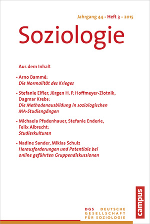 ISBN 9783593505039: Soziologie 3.2015 - Forum der Deutschen Gesellschaft für Soziologie