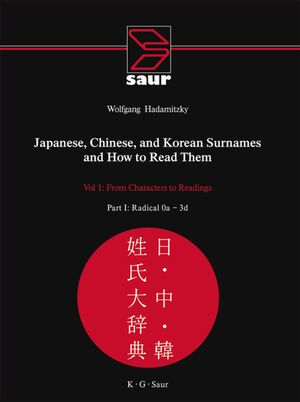 neues Buch – Wolfgang Hadamitzky – Japanese, Chinese, and Korean Surnames and How to Read Them