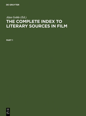 ISBN 9783598114922: The Complete Index to Literary Sources in Film