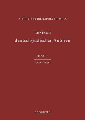 ISBN 9783598226939: Lexikon deutsch-jüdischer Autoren / Jaco - Kerr