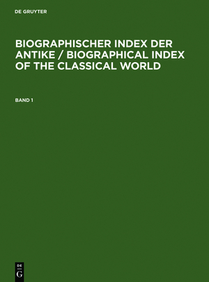 ISBN 9783598339967: Biographischer Index der Antike