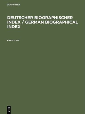 ISBN 9783598341762: Deutscher Biographischer Index