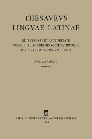 ISBN 9783598700507: Thesaurus linguae Latinae. . e - ezoani / emetior - eo