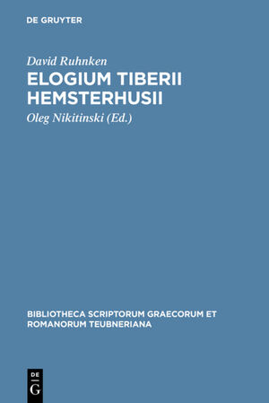 ISBN 9783598713224: Elogium Tiberii Hemsterhusii