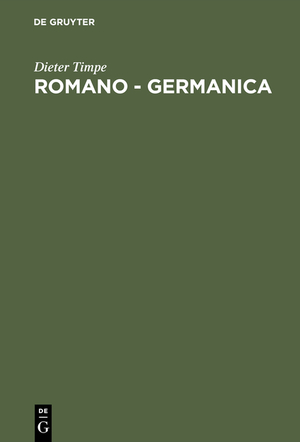 ISBN 9783598774287: Romano - Germanica – Gesammelte Studien zur Germania des Tacitus