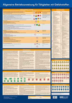 ISBN 9783609678764: Wandtafel Allgemeine Betriebsanweisung für Tätigkeiten mit Gefahrstoffen