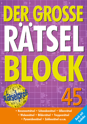 ISBN 9783625175025: Der große Rätselblock. Bd.45 / Kreuzworträtsel, Schwedenrätsel, Silbenrätsel, Wabenrätsel, Bilderrätsel, Treppenrätsel, Pyramidenrätsel, Zahlenrätsel u.v.m. Auch mit Sudoku / Taschenbuch / Geblockt