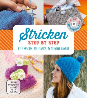 ISBN 9783625180173: Stricken - Step by Step. Mit Strickschule auf DVD – Alle Maschen, alle Basics, 16 kreative Modelle