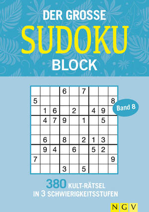 ISBN 9783625195986: Der große Sudoku-Block Band 8 - 380 Kult-Rätsel in 3 Schwierigkeitsstufen