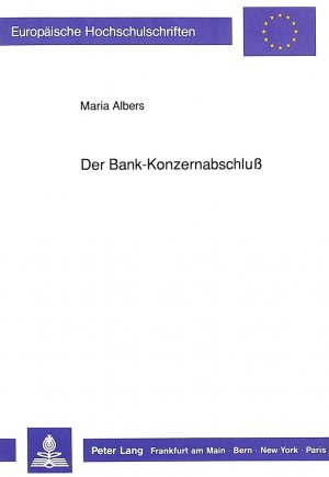 ISBN 9783631439609: Der Bank-Konzernabschluß., Eine Analyse der sich aufgrund d. EG-Bankbilanzrichtlinie ändernden Vorschriften zur Aufstellung des Konzernabschlusses von Kreditinstituten.