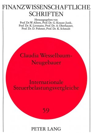 ISBN 9783631468371: Internationale Steuerbelastungsvergleiche