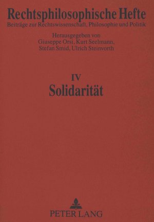 ISBN 9783631489918: Solidarität