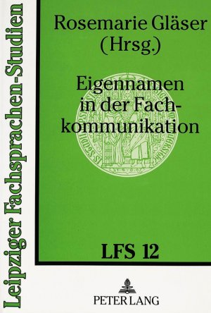 ISBN 9783631500446: Eigennamen in der Fachkommunikation