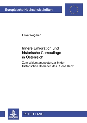 neues Buch – Wögerer, E: Innere Emigration und historische Camouflage in