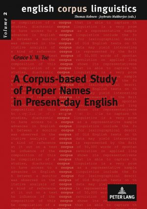 ISBN 9783631534533: A Corpus-based Study of Proper Names in Present-day English