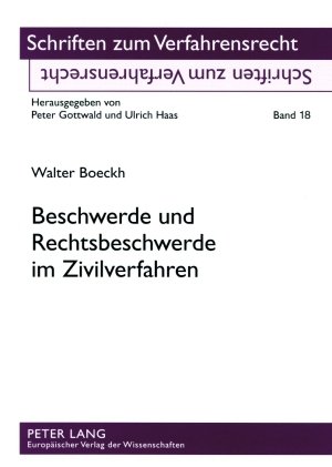 gebrauchtes Buch – Walter Boeckh – Beschwerde und Rechtsbeschwerde im Zivilverfahren