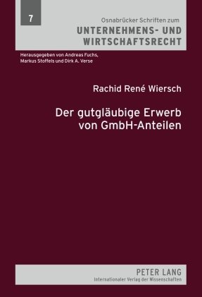 ISBN 9783631590461: Der gutgläubige Erwerb von GmbH-Anteilen