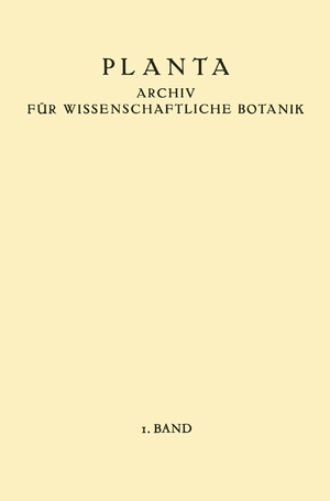 ISBN 9783642495335: Planta – Archiv für Wissenschaftliche Botanik