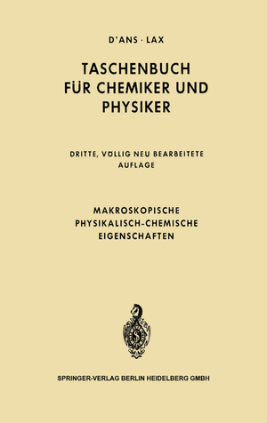 ISBN 9783642495427: Makroskopische physikalisch-chemische Eigenschaften