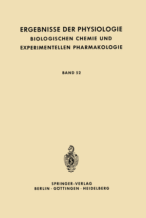 ISBN 9783642496042: Ergebnisse der Physiologie Biologischen Chemie und Experimentellen Pharmakologie – Band 52