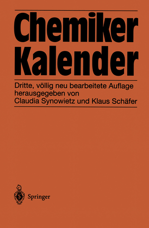 neues Buch – K Schäfer – Chemiker-Kalender | K. Schäfer (u. a.) | Taschenbuch | Paperback | x | Deutsch | 2011 | Springer-Verlag GmbH | EAN 9783642617355