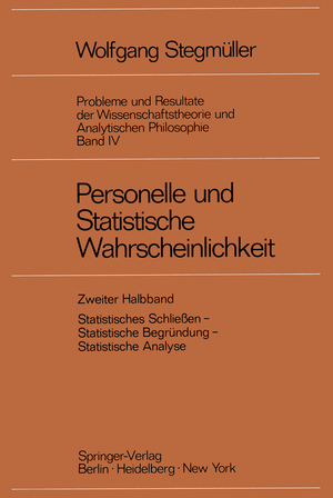 neues Buch – Wolfgang Stegmüller – Personelle und Statistische Wahrscheinlichkeit