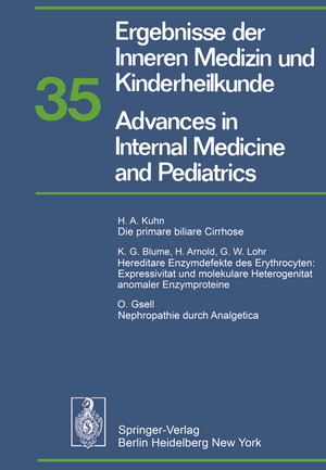 ISBN 9783642658808: Ergebnisse der Inneren Medizin und Kinderheilkunde / Advances in Internal Medicine and Pediatrics