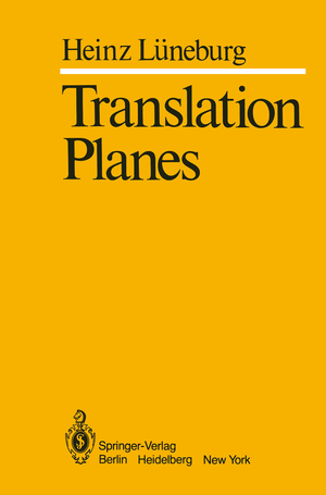 ISBN 9783642674143: Translation Planes