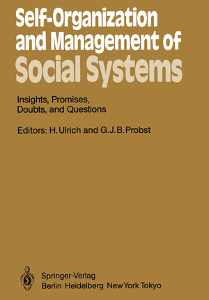 ISBN 9783642697647: Self-Organization and Management of Social Systems – Insights, Promises, Doubts, and Questions