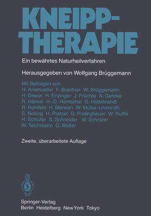 ISBN 9783642705045: Kneipptherapie – Ein bewährtes Naturheilverfahren