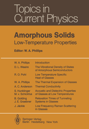 ISBN 9783642815362: Amorphous Solids