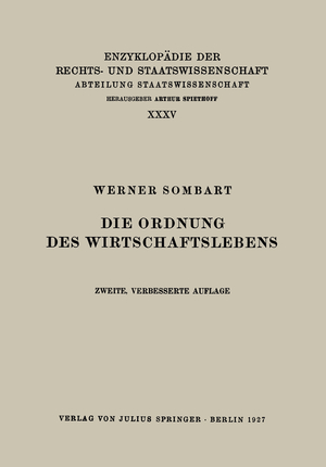 ISBN 9783642888663: Die Ordnung des Wirtschaftslebens