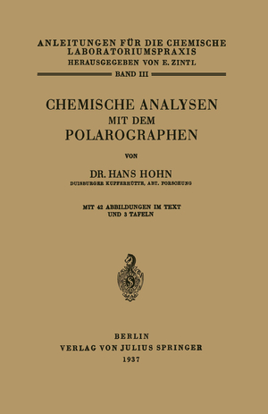 ISBN 9783642888755: Chemische Analysen mit dem Polarographen