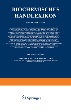 ISBN 9783642889677: Biochemisches Handlexikon