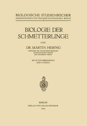 ISBN 9783642891304: Biologie der Schmetterlinge