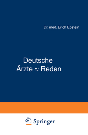 ISBN 9783642896361: Deutsche Ärzte - Reden - Aus dem 19. Jahrhundert