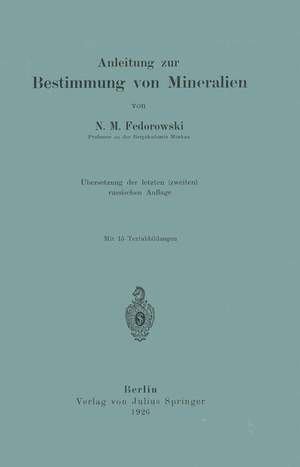 ISBN 9783642896682: Anleitung zur Bestimmung von Mineralien