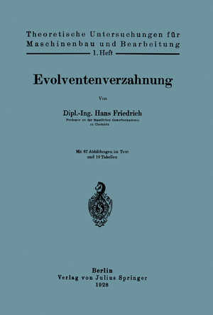 ISBN 9783642897146: Evolventenverzahnung - 1. Heft