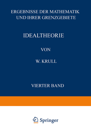 ISBN 9783642937811: Idealtheorie