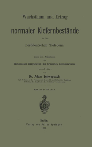 ISBN 9783642982378: Wachsthum und Ertrag normaler Kiefernbestände in der norddeutschen Tiefebene