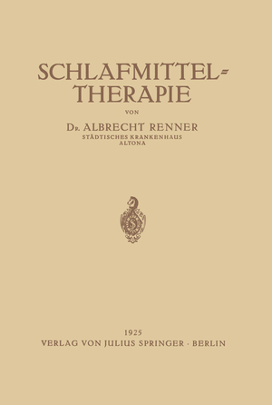 ISBN 9783642983023: Schlafmittel-Therapie