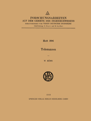 ISBN 9783662017289: Toleranzen