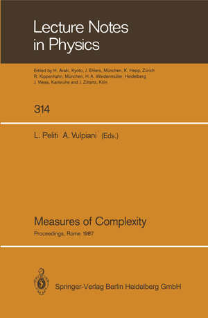 ISBN 9783662136836: Measures of Complexity - Proceedings of the Conference, Held in Rome September 30–October 2, 1987