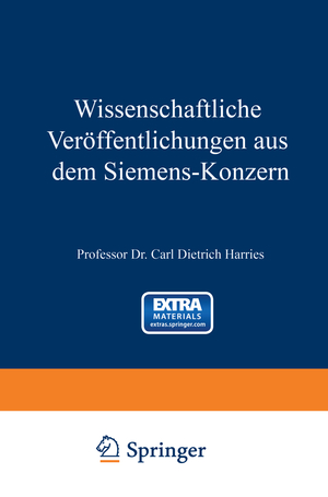 ISBN 9783662227480: Wissenschaftliche Veröffentlichungen aus dem Siemens-Konzern – Erster Band 1920–1922