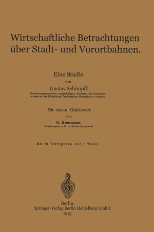 ISBN 9783662227572: Wirtschaftliche Betrachtungen über Stadt- und Vorortbahnen – Eine Studie