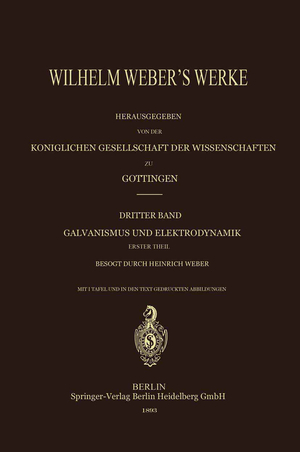 ISBN 9783662227626: Wilhelm Weber’s Werke