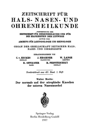 ISBN 9783662314432: Der normale und der atrophische Knochen der unteren Nasenmuschel