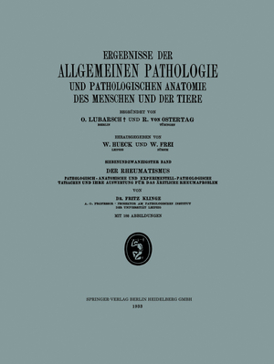 ISBN 9783662317167: Ergebnisse der Allgemeinen Pathologie und Pathologischen Anatomie des Menschen und der Tiere